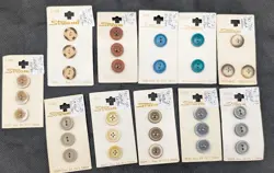 Vintage Assortment Buttons On Cards Lot of 91 Streamline Size 24 - Image 2