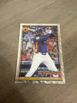 Topps 2026 Series 1 crackle foil Yordan Alvarez Card #T91-36 Houston Astros MLB - Image 1