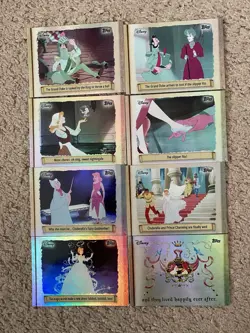 8x Topps Disney Wonder Cinderella 75th Anniversary FOIL Cards Insert Lot - Image 1
