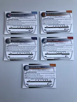 Lot Of 17 1st Bowman Chrome and Prospects Parallel cards, Plus Rookie Cards - Image 4
