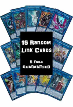 YuGiOH [15] Yugioh Link Monster Cards Pack/Lot (At least 5 Holos) + Bonus Gift - Image 1