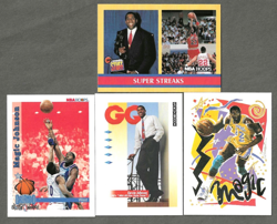 1990 Hoops #385 Magic Johnson Michael Jordan #367 4 card lot - Image 1