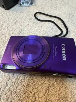 canon Power Shot ELPH … 360 HS with case, charger, 4 batteries &2 cards - Image 3