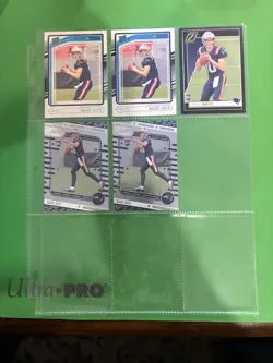 Panini Football Card Lot Of 5 Drake Maye Rookie Cards NE Patriots - Image 1
