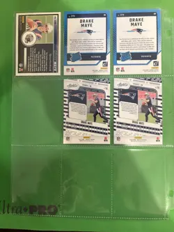 Panini Football Card Lot Of 5 Drake Maye Rookie Cards NE Patriots - Image 2