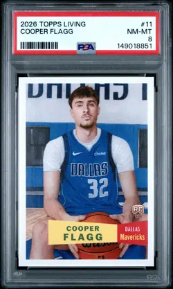 2026 Topps Living Cooper Flagg #11 Rookie Card PSA 8 NM-MINT - Image 1