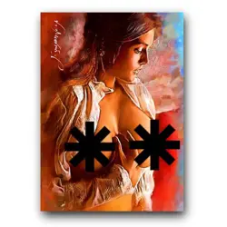 Marilyn Lange #22 Art Card Limited 28/50 Edward Vela Signed (Censored) - Image 1