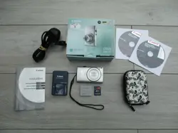 Canon IXUS 230 HS Digital Camera Silver Boxed Case SD Card Charger Complete - Image 1