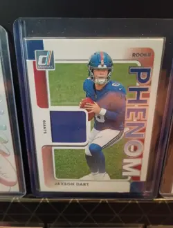 Giants 12 Card Lot- Jaxson Dart MEM, Cam Skattebo, Malik Nabers, Daniel Jones... - Image 4