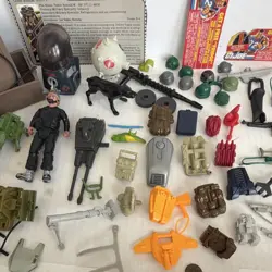 GI Joe Action Figures Mixed Lot with Accessories, Weapons, Parts & File Cards - Image 3