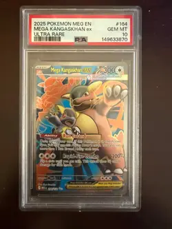 PSA 10 Mega Kangaskhan ex (Full Art) Mega Evolution 164/132 Pokemon Card B22 - Image 1
