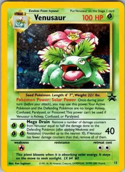 Pokemon card Pokemon VENUSAUR HOLO Black Star Promo #13 - Image 1