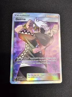 Guzma Hidden Fates SV84/SV94 Holo Full Art Trainer Ultra Rare - Pokemon TCG Card - Image 1