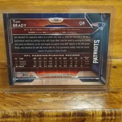 Topps 2015 Chrome Tom Brady #50 New England Patriots Football Card - Image 2