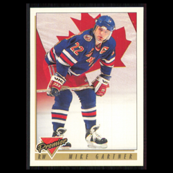 Mike Gartner #384 1993 Topps Premier New York Rangers Hockey Card NHL NM - Image 1