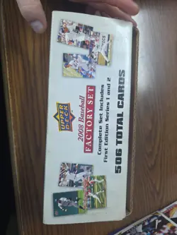 2008 Upper Deck Baseball Factory Set Series 1 & 2 Complete Set 506 cards(Sealed) - Image 3