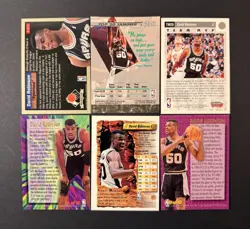 David Robinson 6 Card Lot HOF Spurs Inserts Ultra Topps Finest MVP Admiral NBA - Image 2