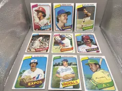 1980 Topps Baseball Lots Of 18 Cards Near Mint Condition - Image 1