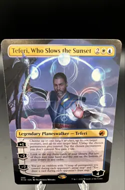 Teferi, Who Slows the Sunset (Borderless) Innistrad: Midnight Hunt Regular - Image 1