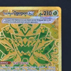 Teal Mask Ogerpon Ex 177/131 Prismatic Evolutions Gold Holo Full Art Pokemon TCG - Image 2
