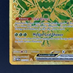 Teal Mask Ogerpon Ex 177/131 Prismatic Evolutions Gold Holo Full Art Pokemon TCG - Image 4