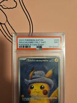Pokemon x Van Gogh Museum: Pikachu with Grey Felt Hat Promo Card PSA 9 820650856891 - Image 4