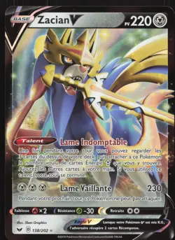 Carte Pokemon Zacian-V 138/202 Epee et Bouclier Francais - Image 1