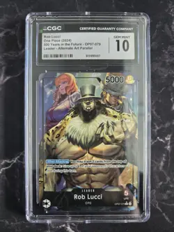 Bandai Rob Lucci Leader 500 Years Future OP07-079 Alt Art Parallel CGC 10 - Image 2