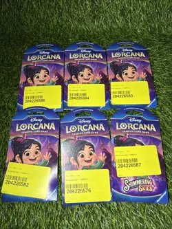 Disney Lorcana TCG - Shimmering Skies Sleeved Booster Packs, Lot of 6 New - Image 1