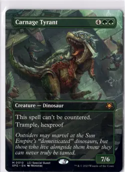 Carnage Tyrant NM/M* BORDERLESS Special Guests Foundations 0010 mtg -UnltdCards - Image 1