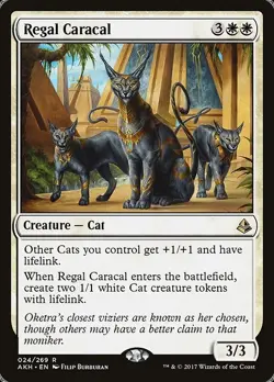 Regal Caracal 1x FOIL AKH MTG Amonkhet Rare MINT white - Image 1