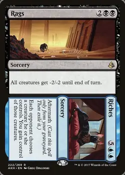 Rags / Riches 2x FOIL AKH MTG Amonkhet Rare MINT black blue - Image 1