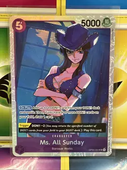 Ms. All Sunday One Piece Kingdom of Intrigue OP04-064 SR Holo Super Rare English - Image 1