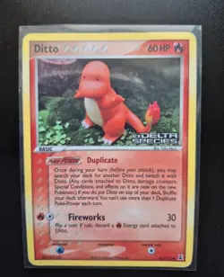 Pokemon Card-Ditto-Holo-Delta Species-37/113-ENG-Stamped-Very Good - Image 1
