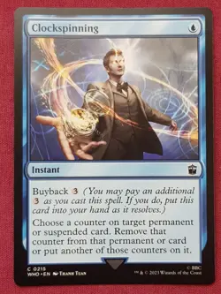 Magic The Gathering DOCTOR WHO CLOCKSPINNING blue card MTG - Image 1