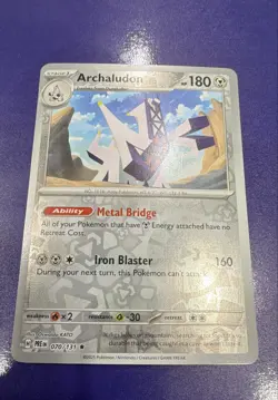Archaludon 070/131 Sv: Prismatic Evolutions Reverse Holo Nintendo Pokemon Card - Image 1
