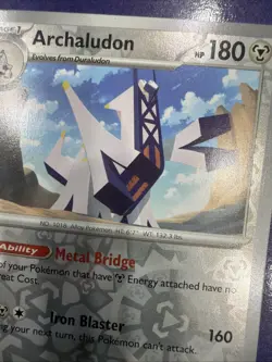 Archaludon 070/131 Sv: Prismatic Evolutions Reverse Holo Nintendo Pokemon Card - Image 4