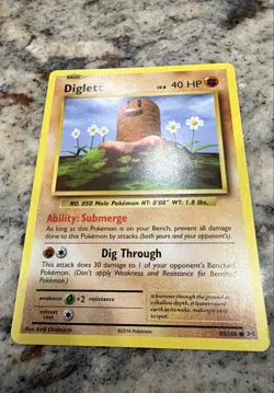 Diglett 55/108 Evolutions Regular Nintendo Pokemon Card - Image 1