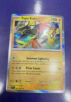 Tapu Koko 065/191 Sv08: Surging Sparks Holo Nintendo Pokemon Card - Image 1