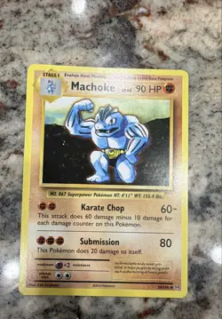 Machoke 58/108 Evolutions Regular Nintendo Pokemon Card - Image 1