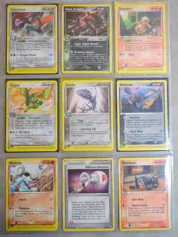 Lot of 9 NM Near Mint Mid-Era Pokemon Cards Vintage GREAT CONDITION Binder Page - Image 1