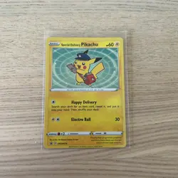 Special Delivery Pikachu NM SWSH074 SWSH: Sword & Shield Promo Cards Holo SWIRL - Image 1