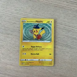 Special Delivery Pikachu NM SWSH074 SWSH: Sword & Shield Promo Cards Holo SWIRL - Image 3