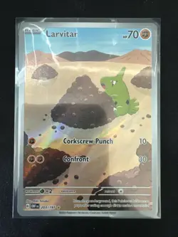 Larvitar SV03 Obsidian Flames Holo Illustration Rare Pokemon Card TCG 203/197 - Image 1