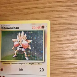 Pokemon TCG Hitmonchan 7/102 Base Set Holo Rare Card HP Condition - Image 3