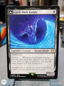 Cecil, Dark Knight / Cecil, Redeemed Paladin - MTG/Final Fantasy #91 NM - Image 1