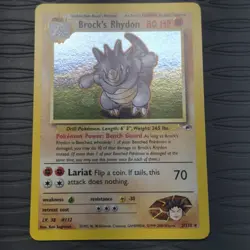 Brock's Rhydon 2/132 Gym Heroes Holo Rare Pokemon Card - Image 2