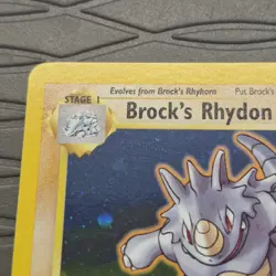 Brock's Rhydon 2/132 Gym Heroes Holo Rare Pokemon Card - Image 4