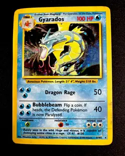 Gyarados 6/102 HP Base Set Holo Vintage Pokemon Card - Image 1