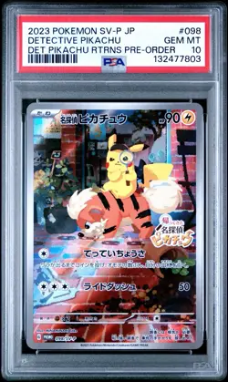 Detective Pikachu - 098/SV-P 098/SV-P Sv-P Promotional Card (Japanese) PSA 10 - Image 1